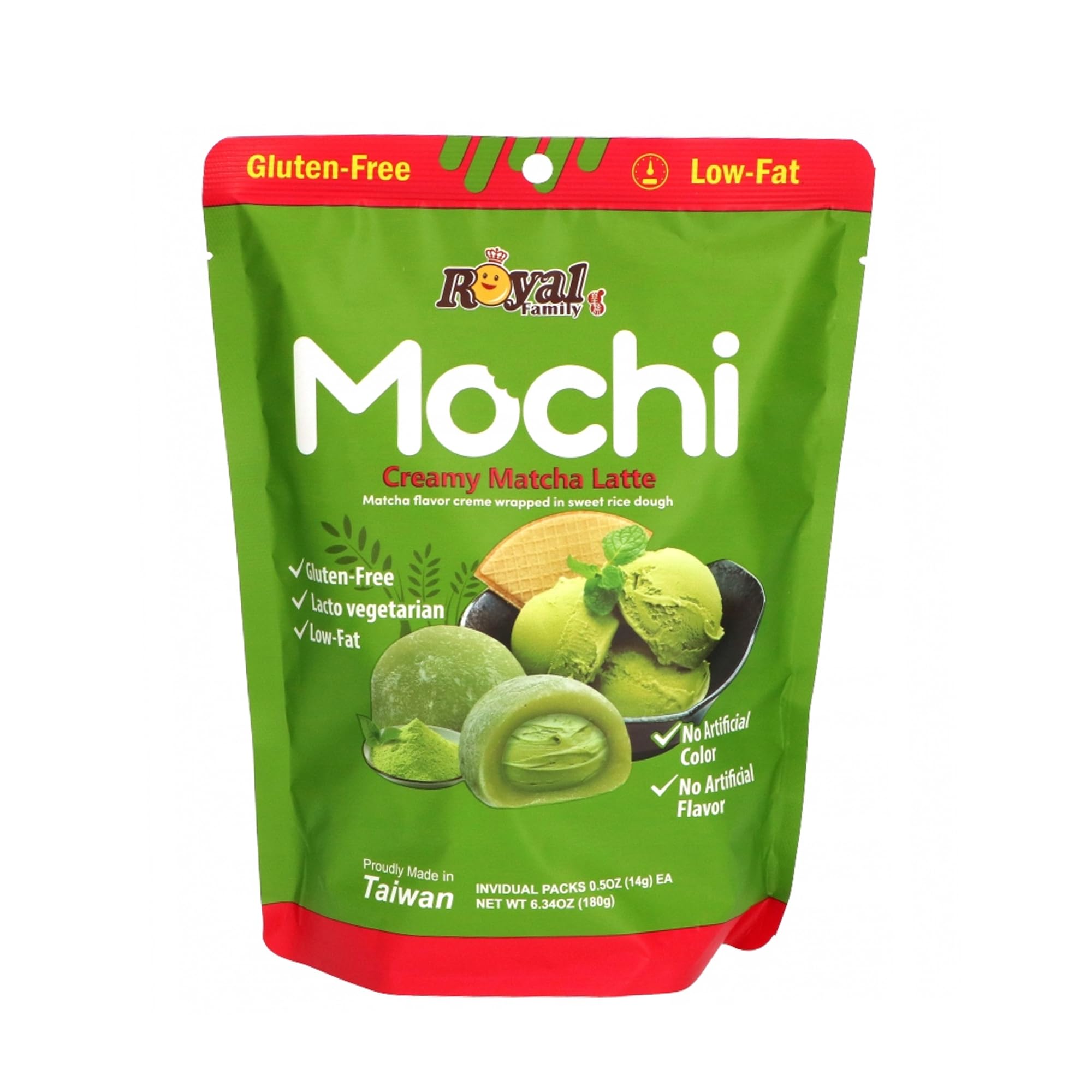 Royal Family Gluten Free Mochi Creamy Matcha Latte Cake, 180 g